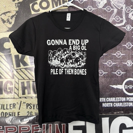 Them bones black long baby tee