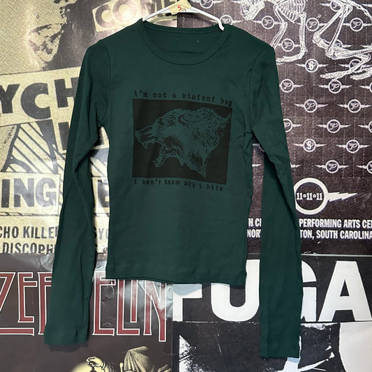 Isle of dogs forest green long sleeve