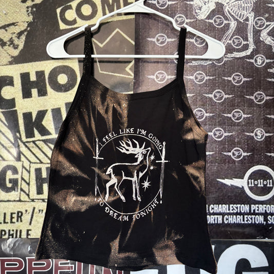 twin peaks dreaming black acid wash baby tank