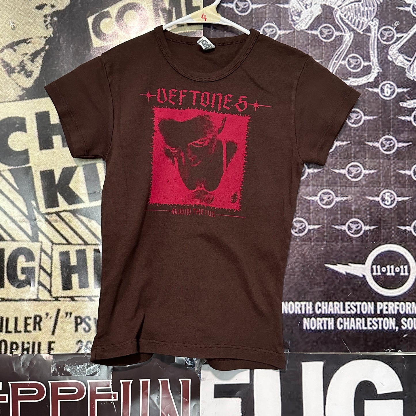 Deftones brown/red baby doll tee