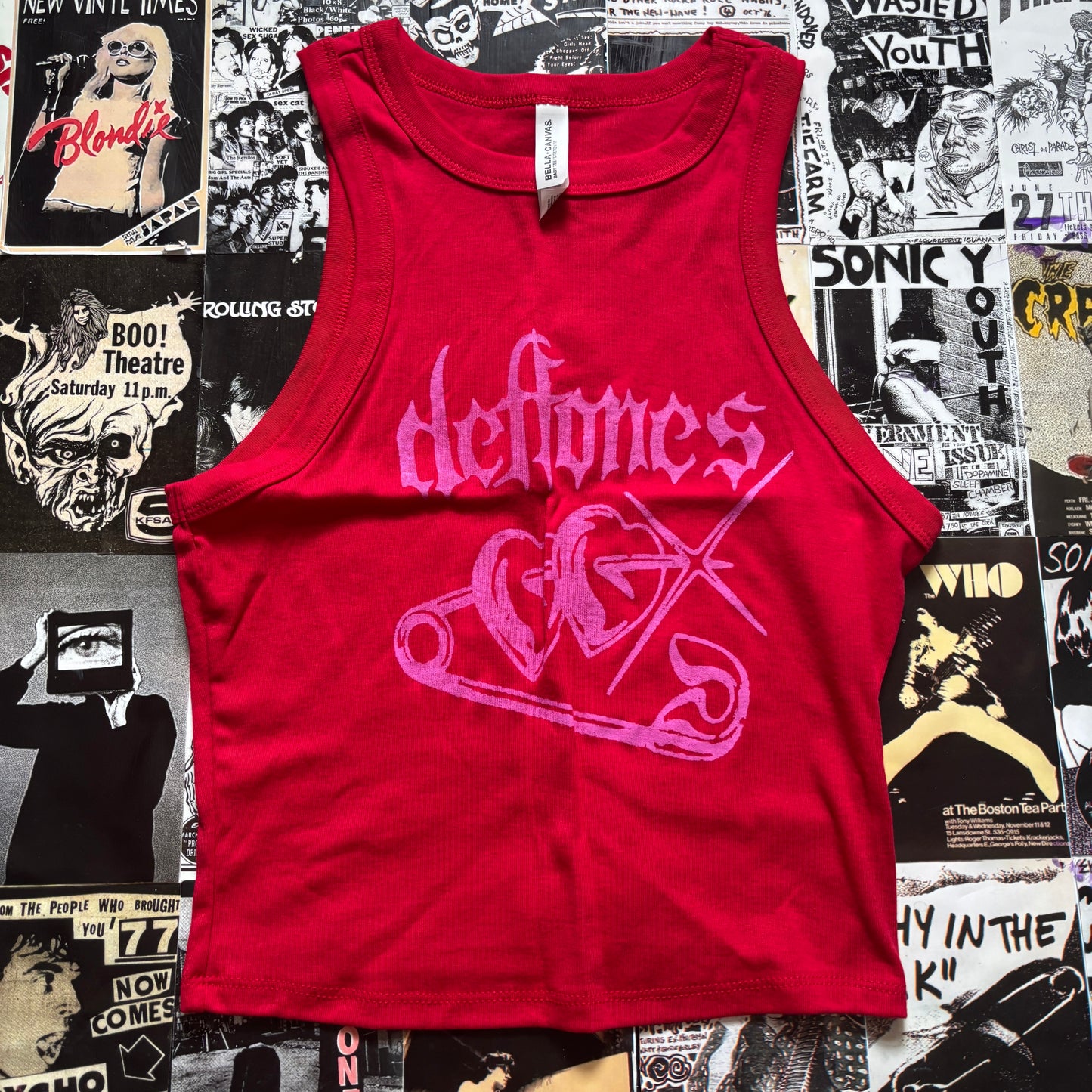 Def pin red/pink tank top SM/MED