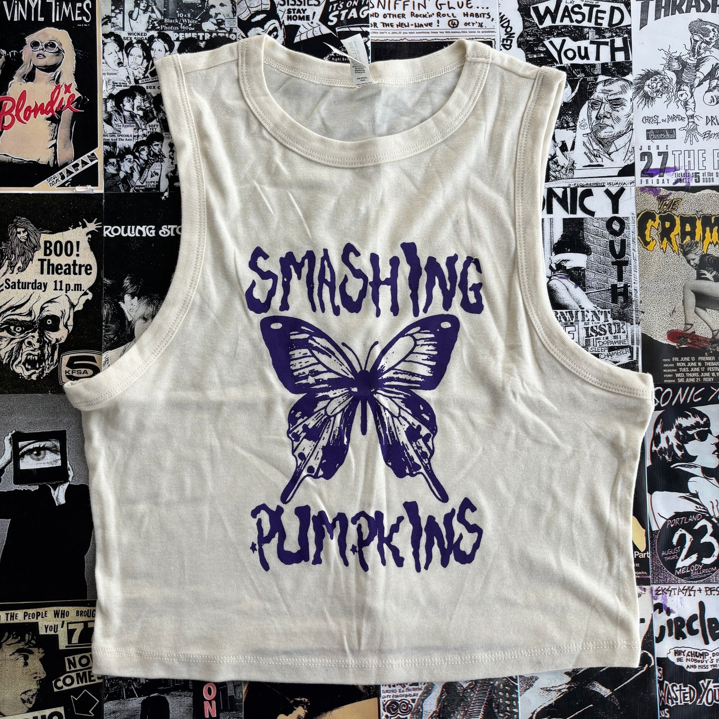 Smashing pumpkins cream/purple tank XL