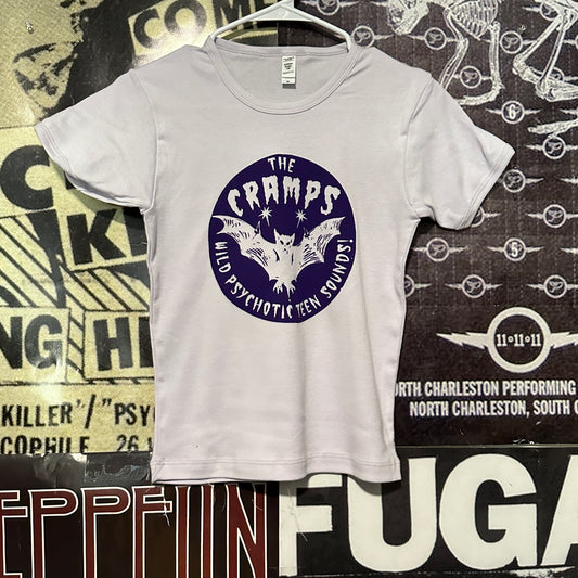 The cramps light purple/purple long baby tee