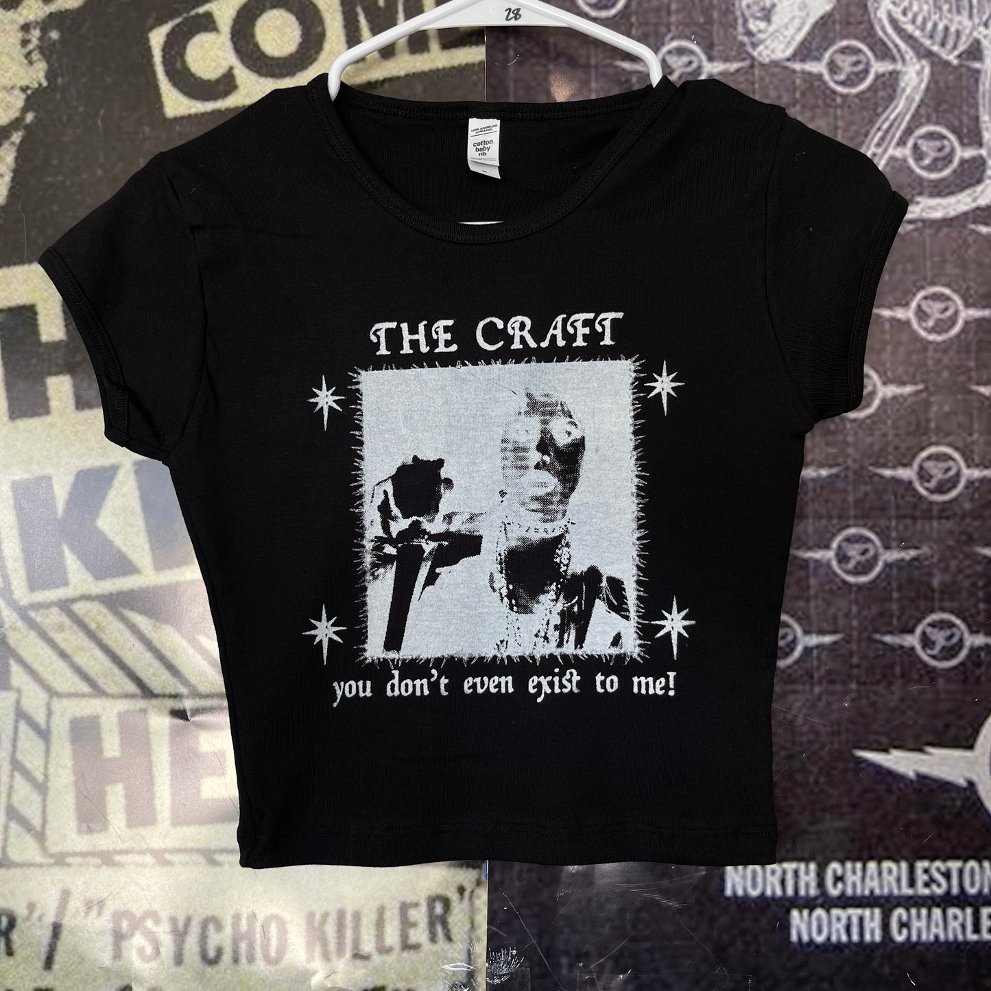 The craft black crop baby tee