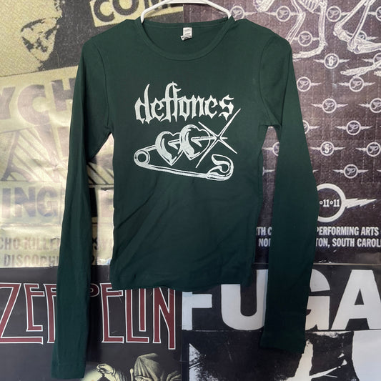 Deftones pin forest green baby long sleeve