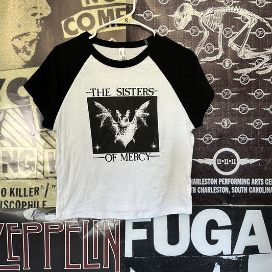 Sisters of mercy b+w raglan baby tee XXL