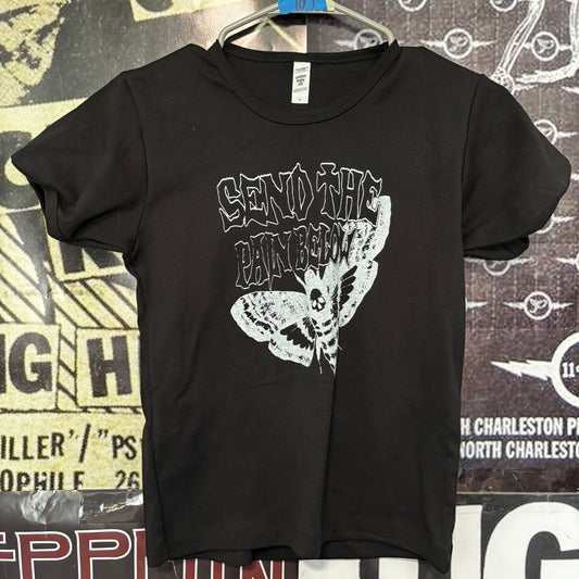 Pain below black long baby tee