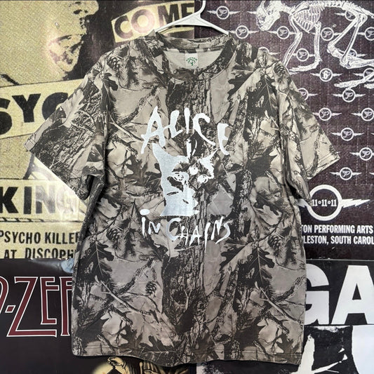 Alice In Chains cat grey camo t-shirt