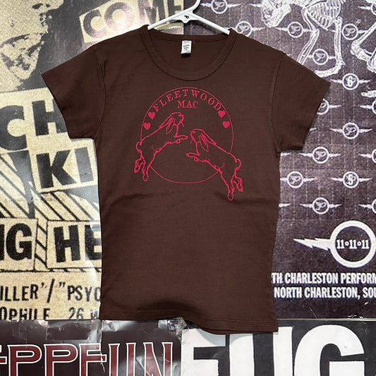 Fleetwood Mac brown/red baby doll tee