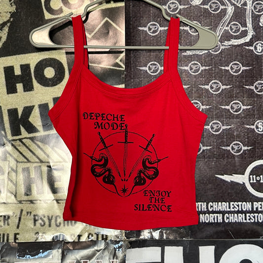 Depeche Mode red crop baby tank