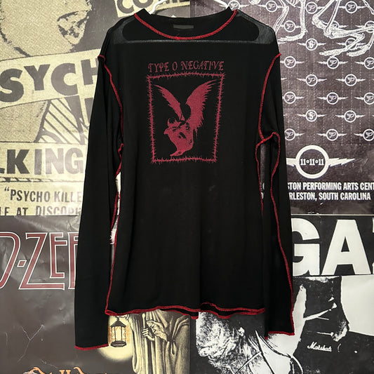 Type O negative Black/red mesh long sleeve