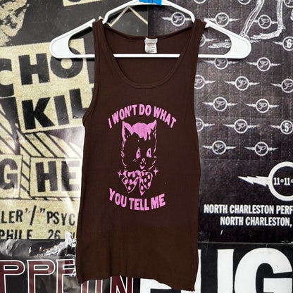 Rage brown/pink ribbed tank