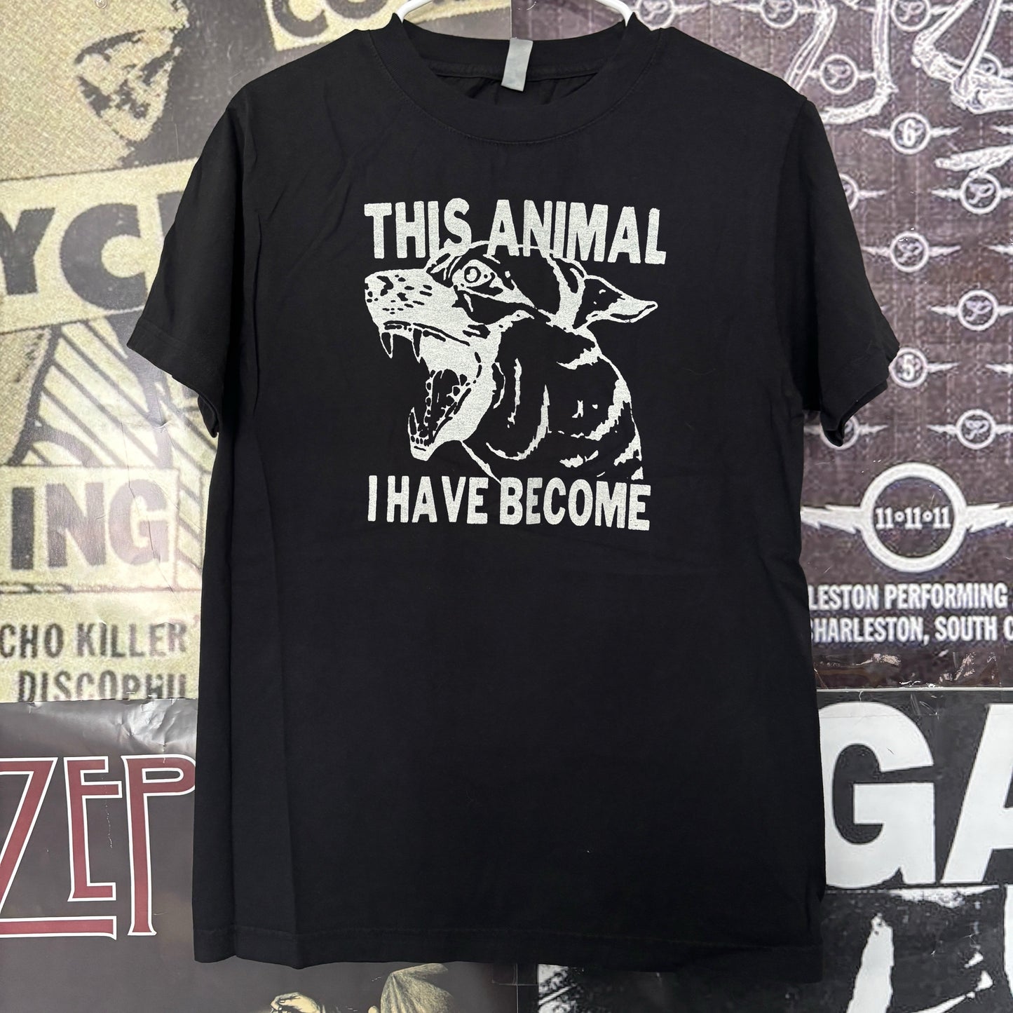 Animal black full size tee
