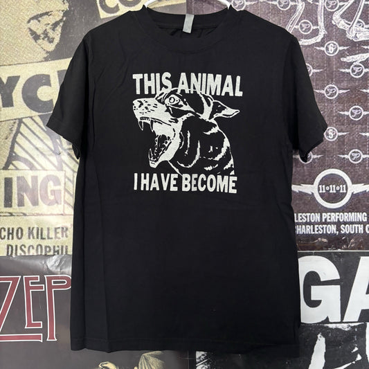 Animal black full size tee