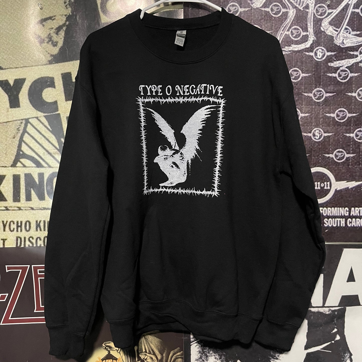 Type negative black sweatshirt