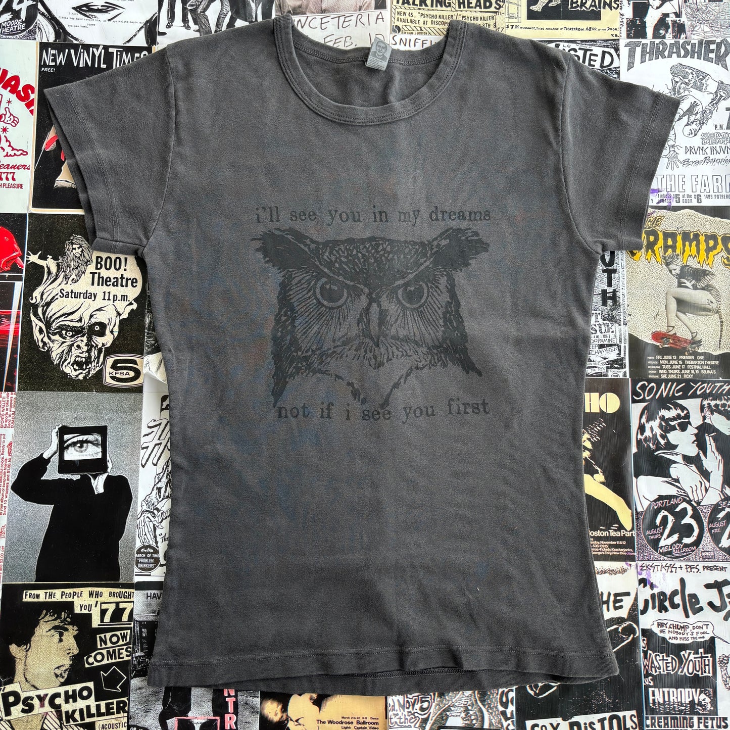 Twin peaks grey babydoll tee MED