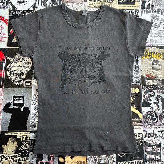 Twin peaks grey babydoll tee MED