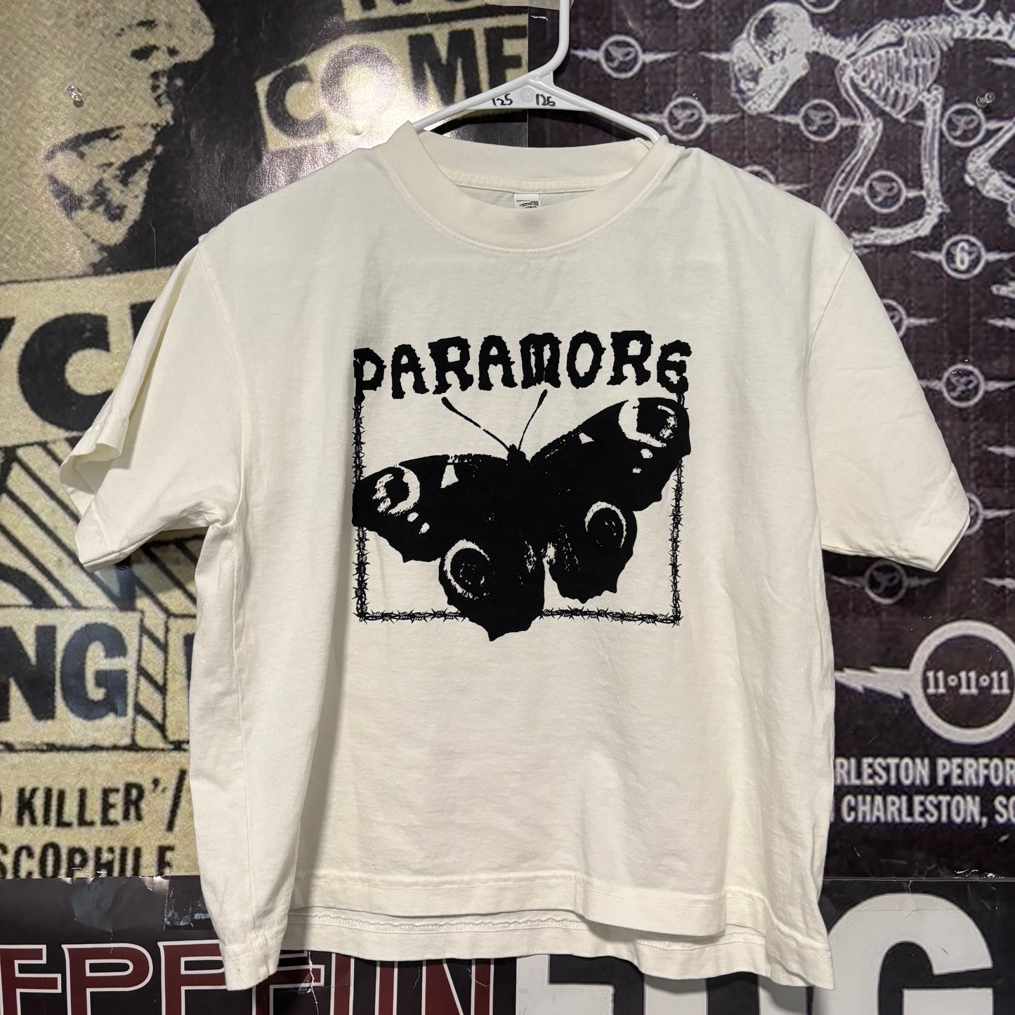 Paramore cream boxy tee