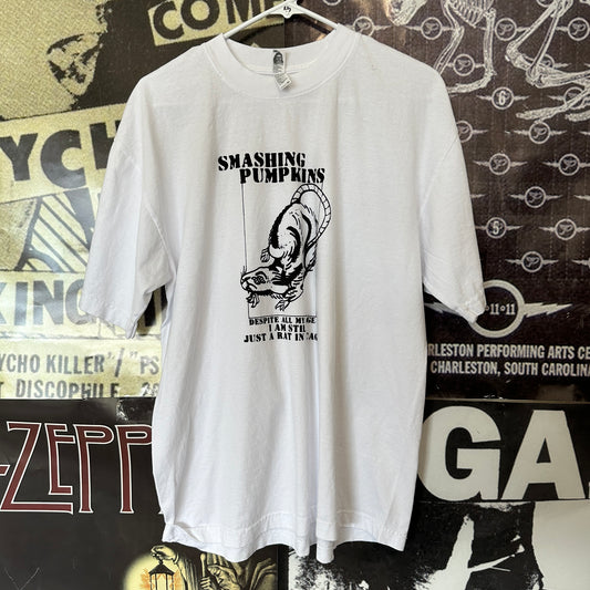 Smashing pumpkins white full size tee SM/MED