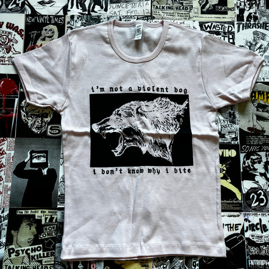 VIOLENT DOG PINK LONG BABY TEE MEDIUM