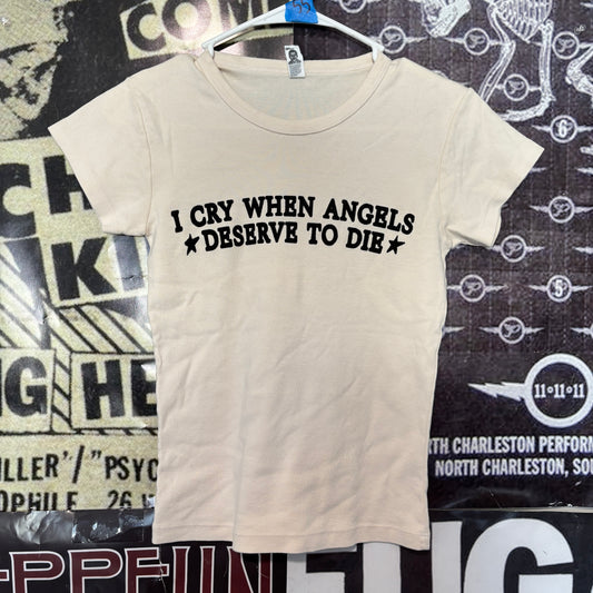 System angel wings cream babydoll tee (preorder)
