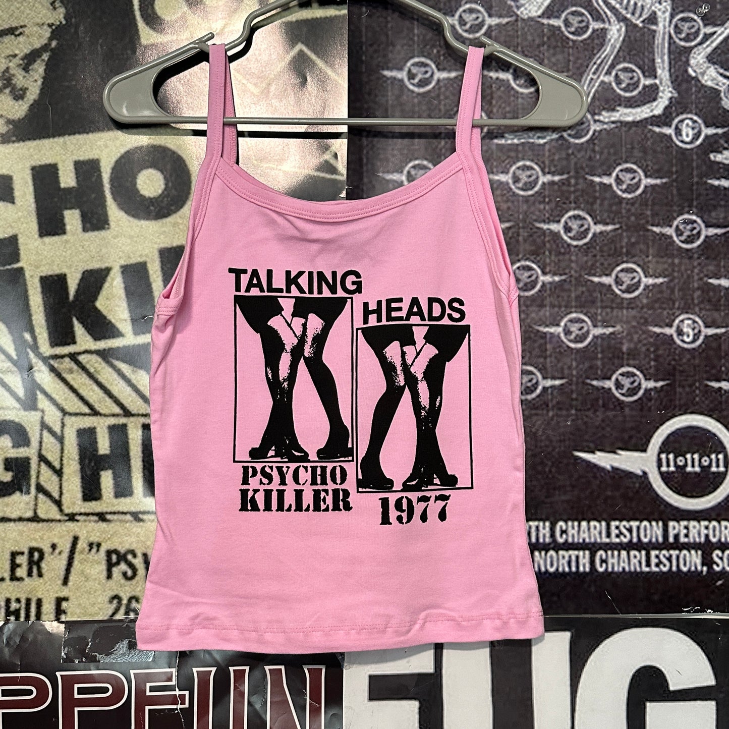 Talking heads pink baby tank