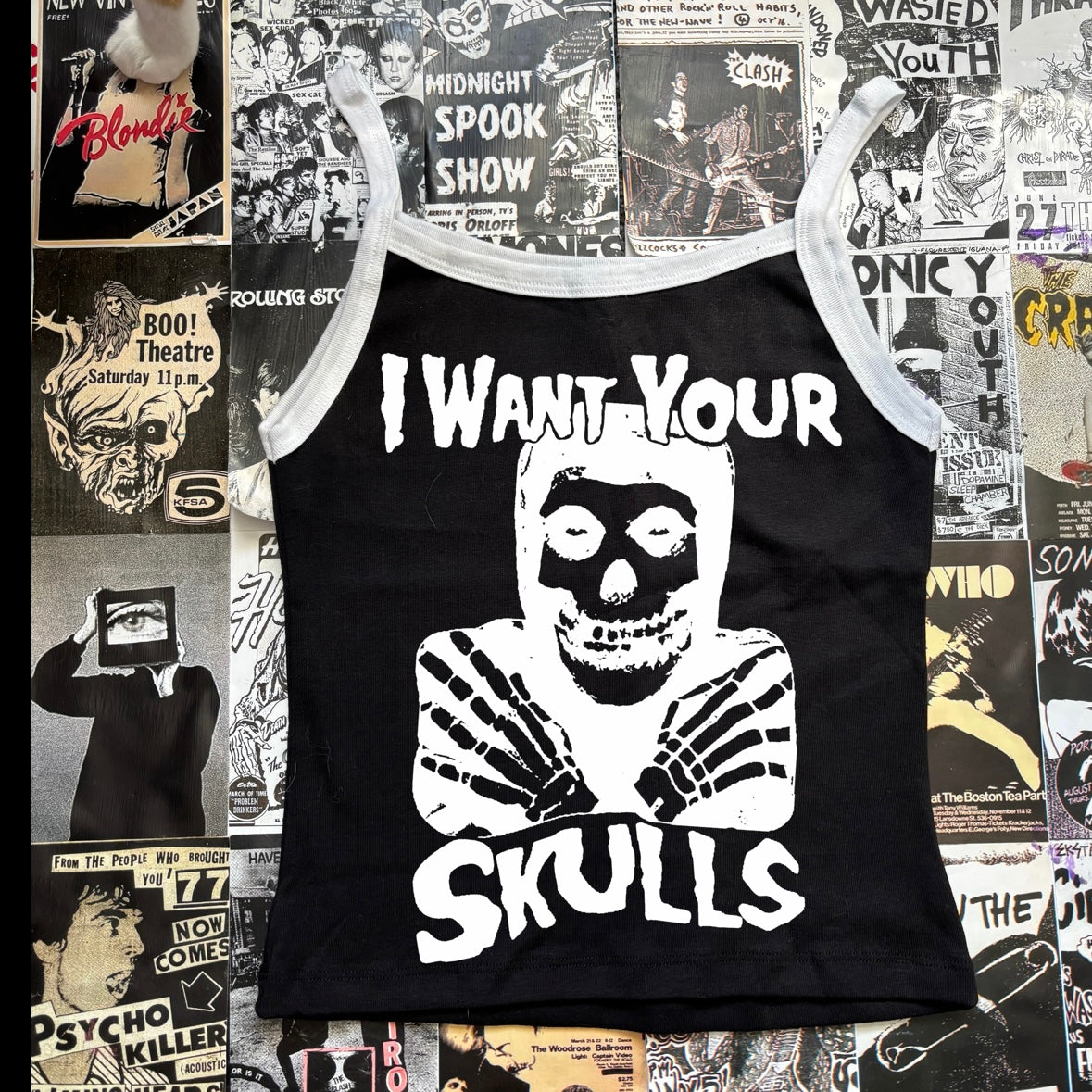 Misfits black/white baby tank