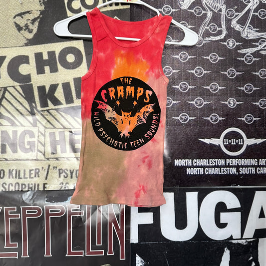 The cramps tie dye ribbed tank SM/MED