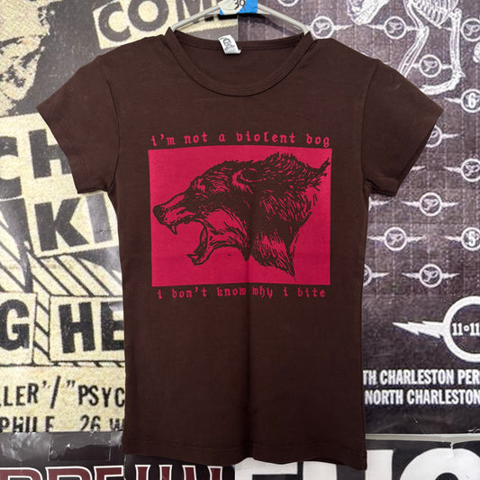 Violent dog brown/red baby doll tee