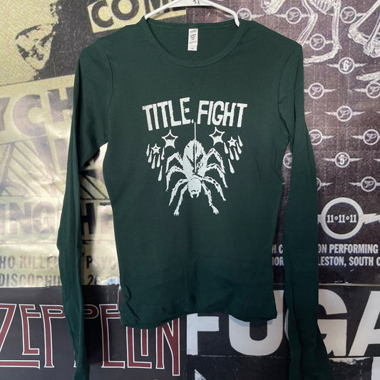 Title fight forest green baby long sleeve