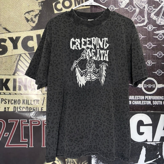 Creeping death grey cheetah t-shirt