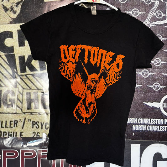 Deftones black/orange babydoll tee