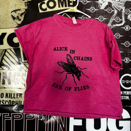 Alice In Chains pink cut off t-shirt SM/MED