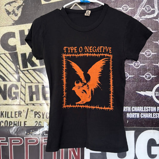 Type black/orange black babydoll tee SM/MED