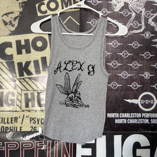 Alex g grey/black ribbed tank SM/MED
