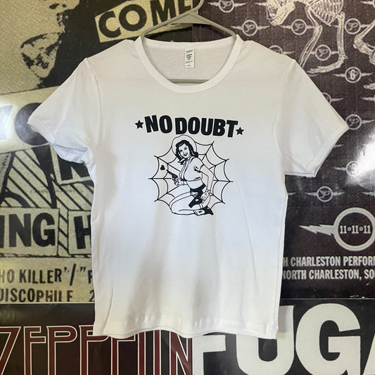 No doubt long white baby tee