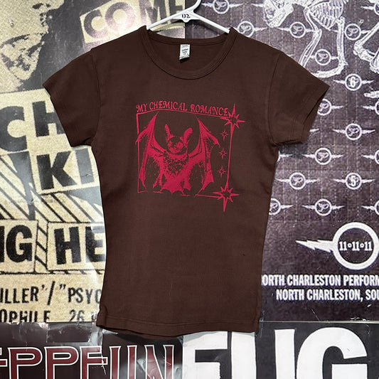 My chemical romance brown/red baby doll tee