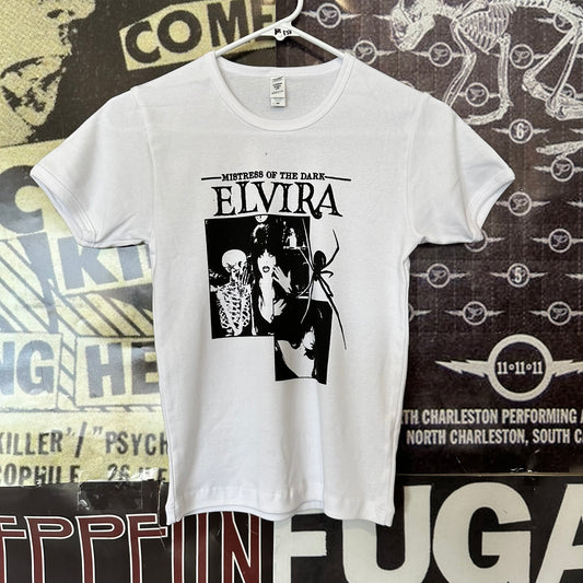 Elvira white long baby tee