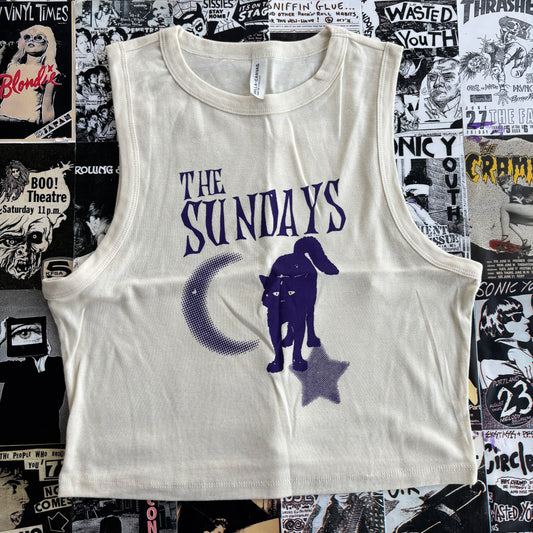 The sundays cream/purple tank XL