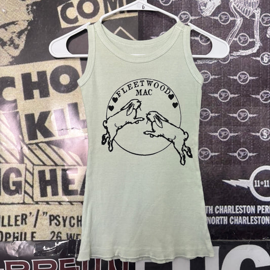 Fleetwood Mac mint ribbed tank SM/MED