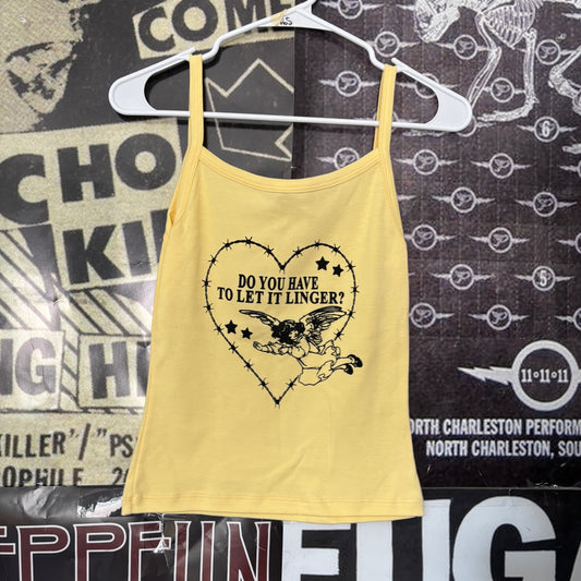 The cranberries yellow baby tank SM/MED