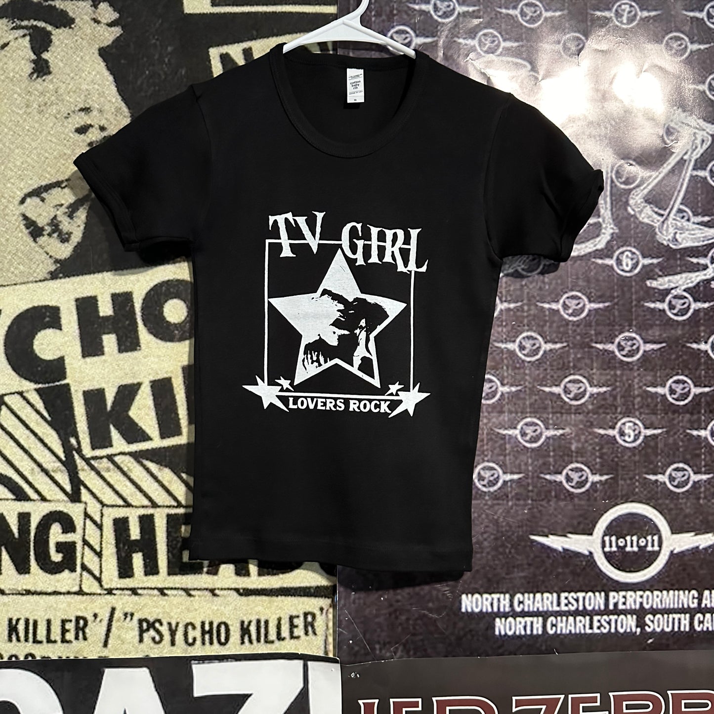 Tv girl black long baby tee