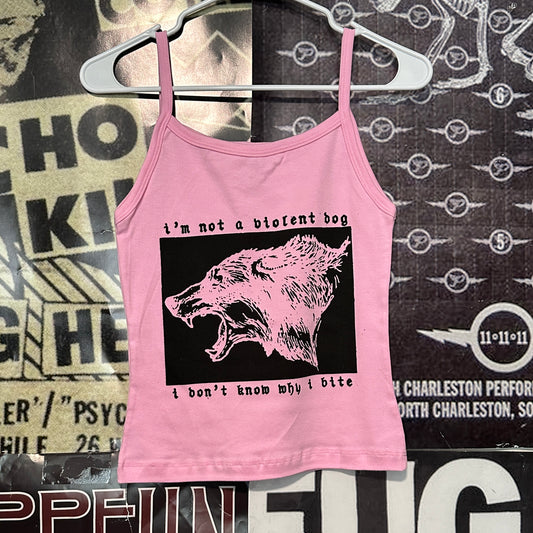 Violent dog pink baby tank