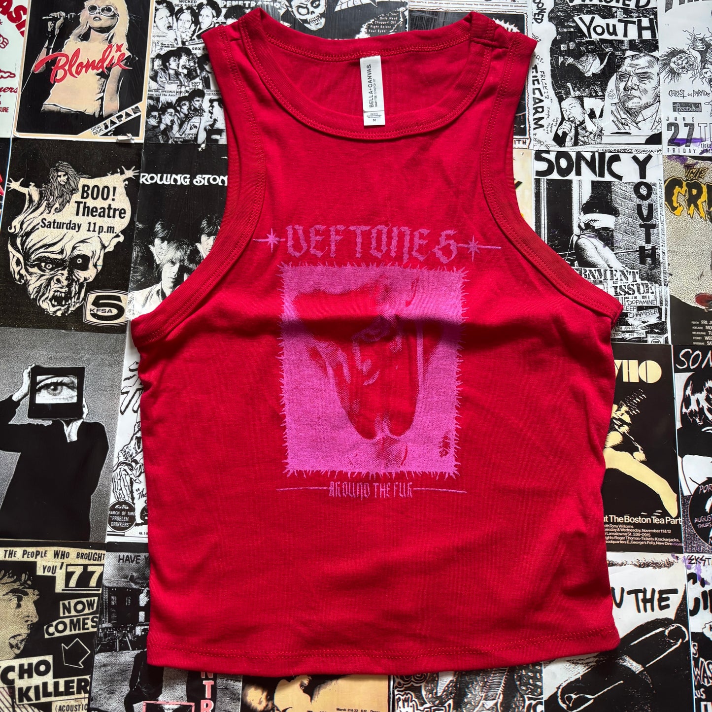 Deftones red/pink tank top SM/MED