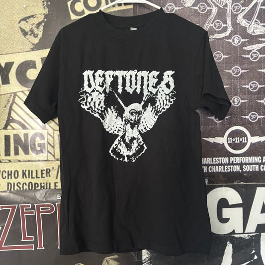 Deftones owl black full size tee