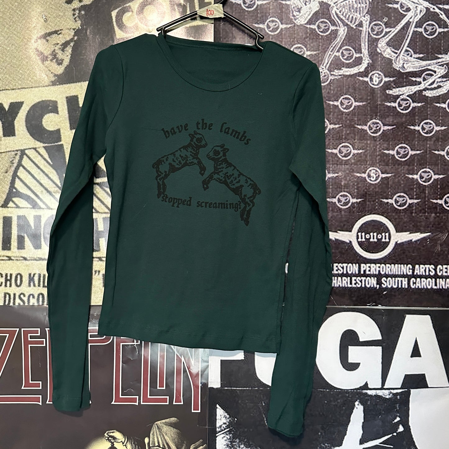 The lambs forest green long sleeve