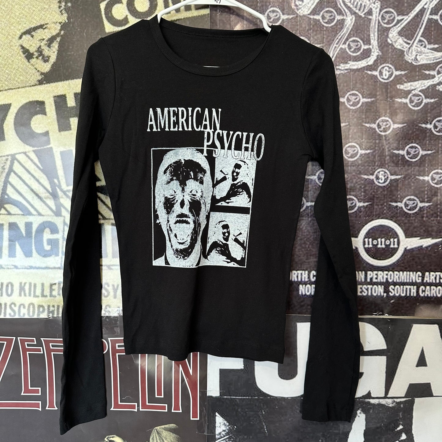 American psycho black baby long sleeve