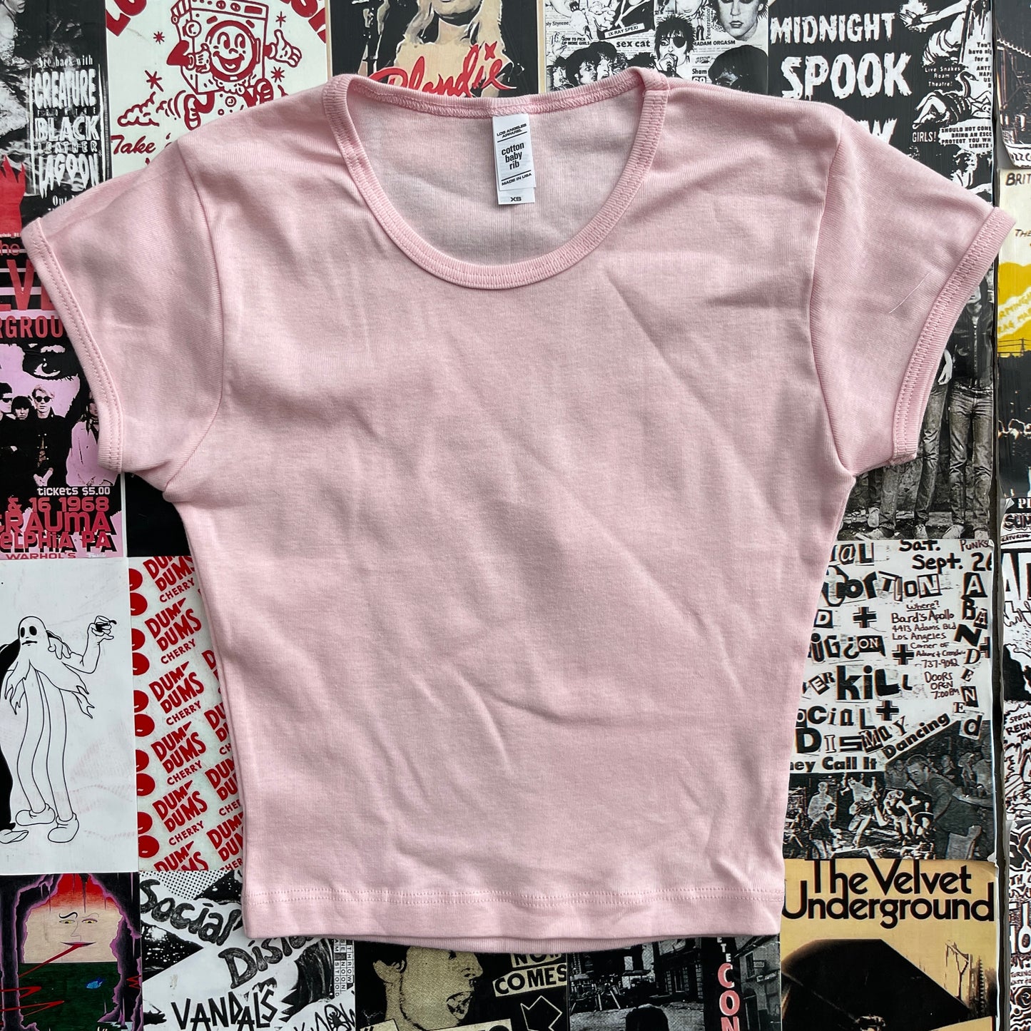 PINK BLANK BABY TEE- XSMALL