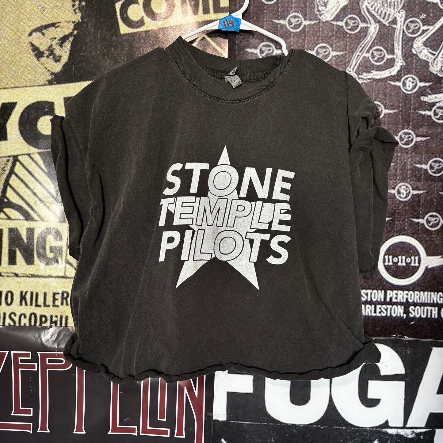 Stone grey cut off t-shirt LAR/XL