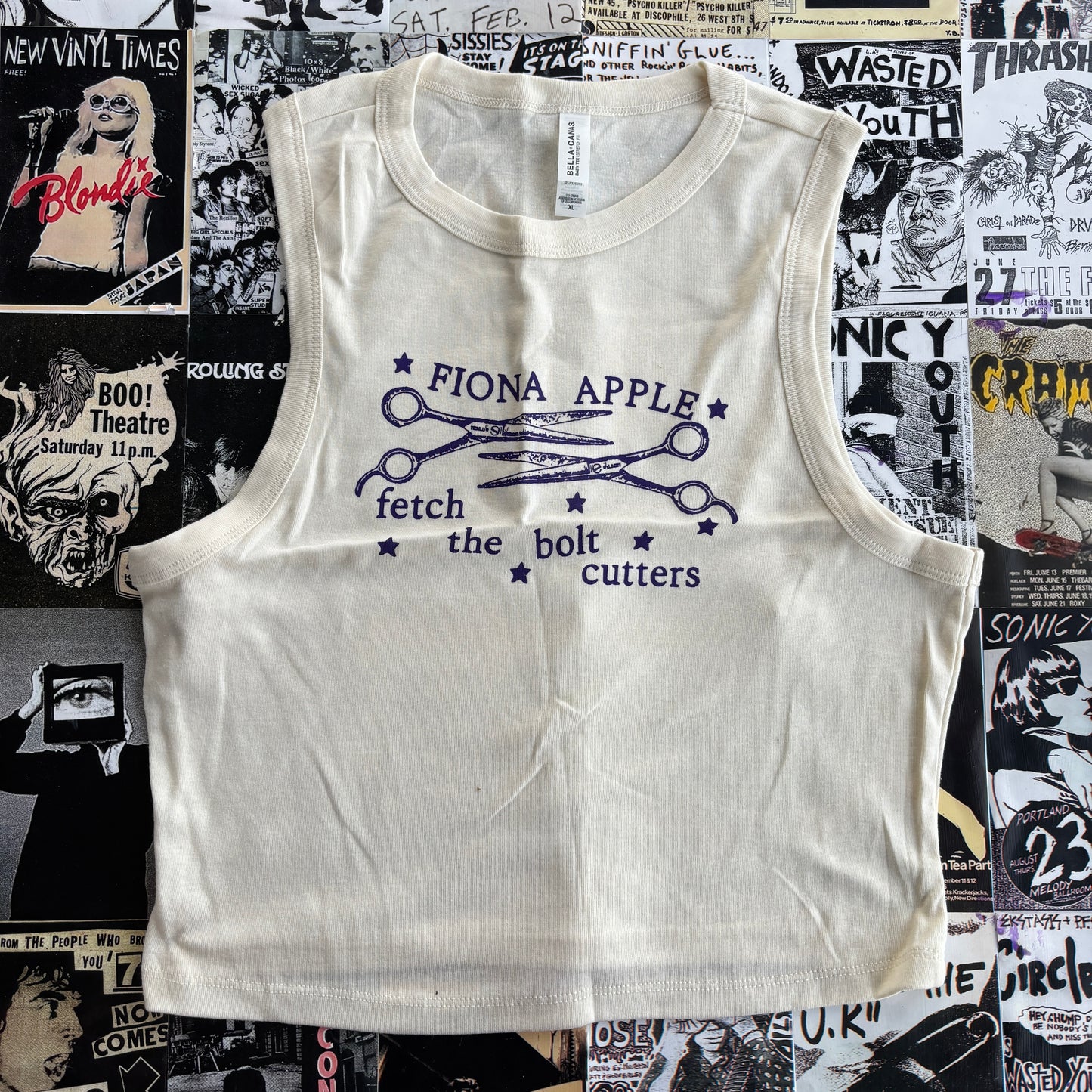 Fiona apple cream/purple tank XL